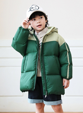 儿童羽绒服中长款加厚2024冬季新款宝宝男童羽绒服亲子童装23871