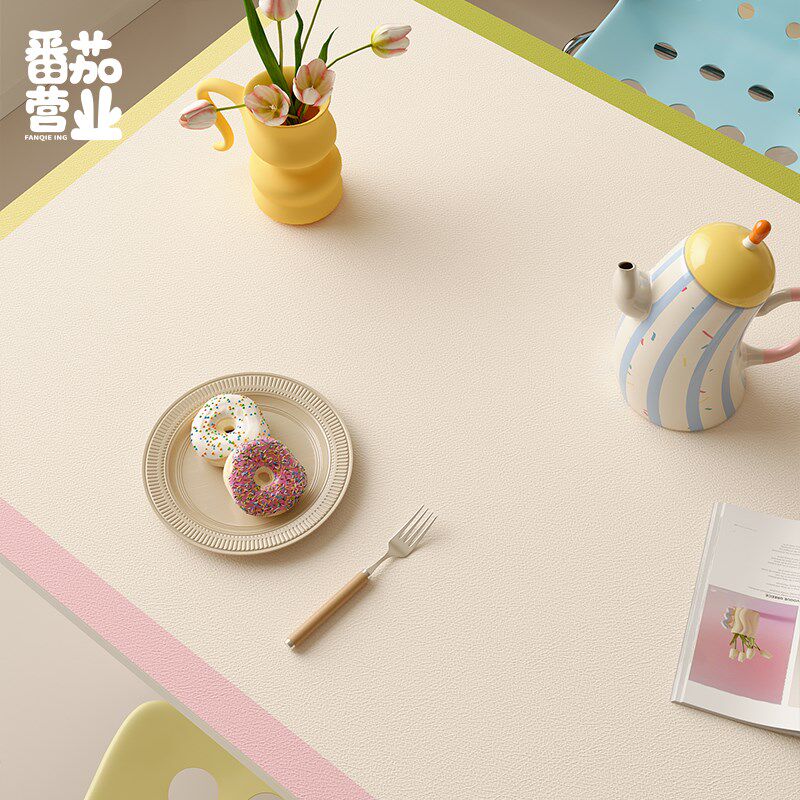 简约家用餐桌垫子皮革防水桌面保护垫儿童房间书桌垫子客厅茶几垫