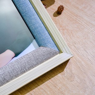 洗照片加相框可爱儿童原木摆台定制照片冲洗做成框架北欧10寸八寸