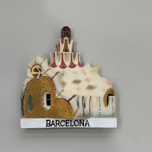 精艺3D冰箱贴纪念收藏出口西班牙奎尔公园太阳神盘糖果屋版权产品