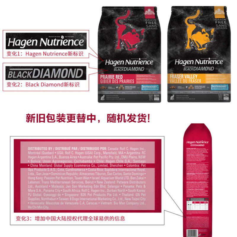 腐败猫 加拿大纽翠斯黑钻无谷全猫粮红肉/鸡肉冻干幼猫成猫11磅