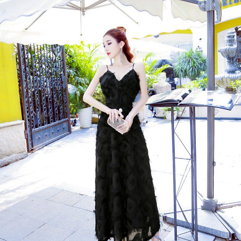 晚礼服2023新款宴会性感小礼服白色吊带短款夏季小个子可穿连衣裙