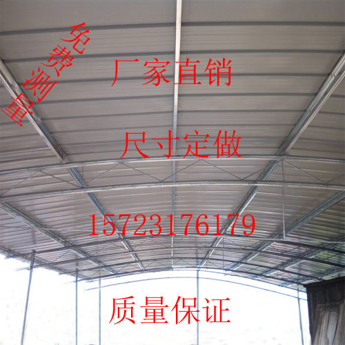 彩钢棚搭建定制雨棚温室钢结构设计安装彩色钢瓦生产天台防水棚