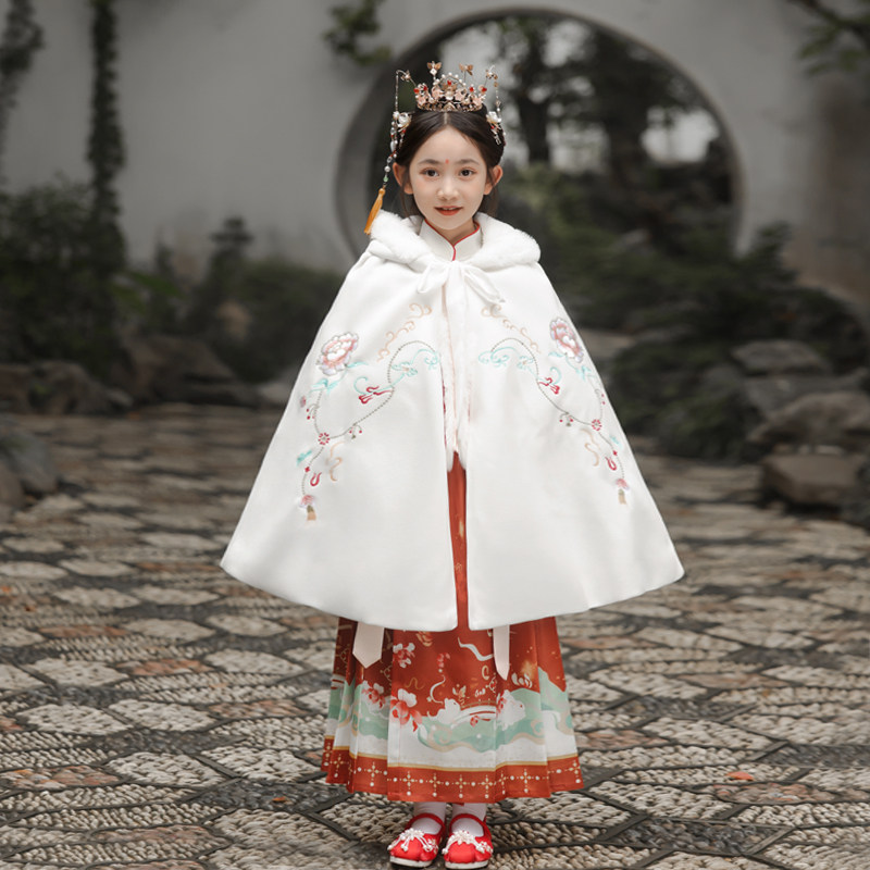 儿童加绒加厚披风女童汉服斗篷中国风秋冬披肩保暖防风外套女宝冬,童装/婴儿装/亲子装,披风/斗篷,淘宝优惠券,粉丝福利购,淘宝优惠卷