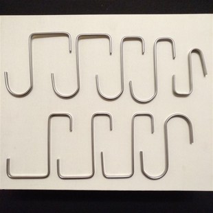 304不锈钢S勾钩子吊钩挂衣方型钩扁勾服装店专用挂钩方管圆管