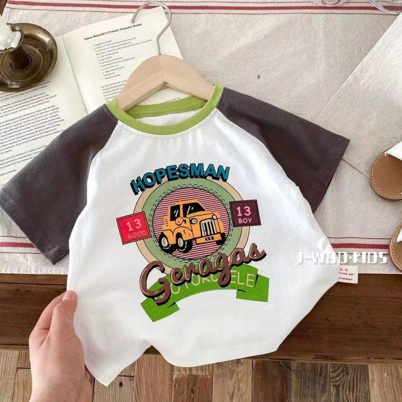 纯棉儿童夏季短袖T恤新款男女童圆领撞色插肩拼接洋气宝宝上衣t恤,童装/婴儿装/亲子装,T恤,淘宝优惠券,粉丝福利购,淘宝优惠卷