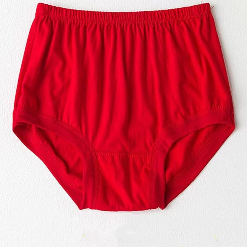 新中老年本命年大红色内裤男女大码纯棉中高腰宽松结婚喜庆三角裤,女士内衣/男士内衣/家居服,男三角内裤,淘宝优惠券,粉丝福利购,淘宝优惠卷