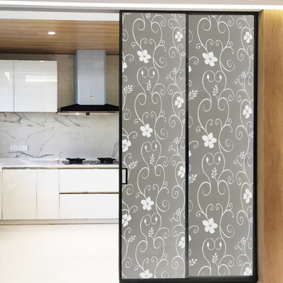 厨房玻璃门贴纸防油卫生间自粘遮光窗花纸推拉门防晒膜透光不透明