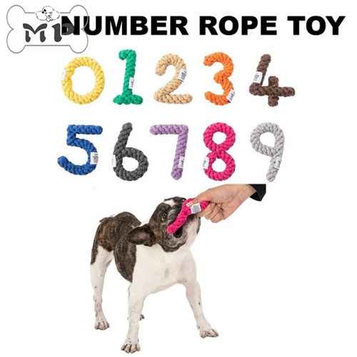 日本生日数字棉质绳结磨牙玩具