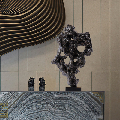 新中式太湖石落地摆件艺术品雕塑售楼处玄关酒店大堂样板房装饰品