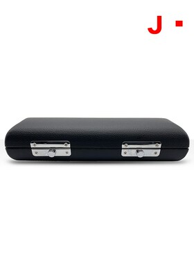 乐器短笛收纳盒子便携箱包皮革木质随行箱子皮U笛子轻体椭圆盒