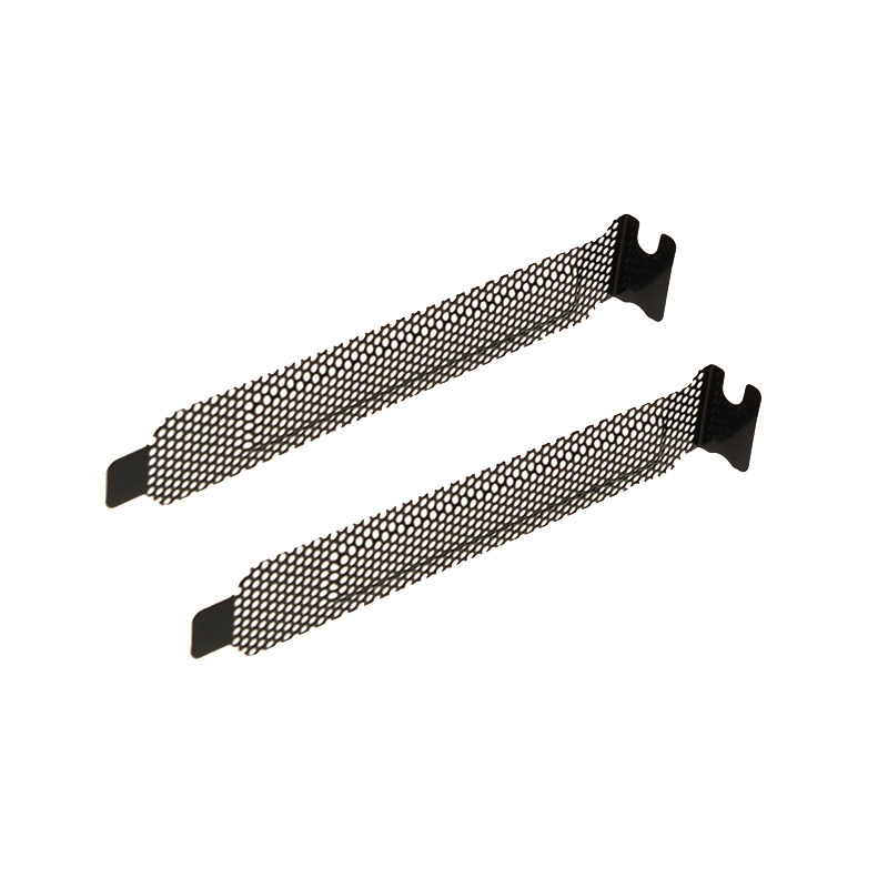 电脑机箱PCI金属烤漆挡板 显卡后挡片 冲孔网通风防尘挡条 黑色