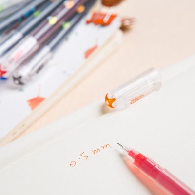 超时722彩色中性笔顺滑0.5mm12支装彩色中性笔一盒多色文具包邮