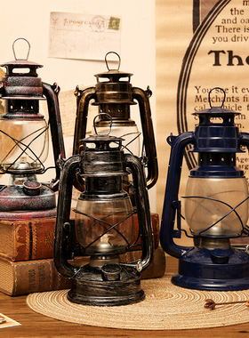 露营灯户外老式复古马灯营地野营氛围煤油手提帐篷灯装饰拍摄道具