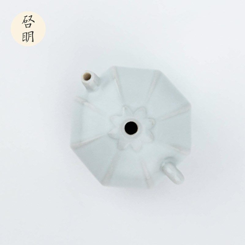 启明文房灯笼砚滴陶瓷水滴砚台磨墨加水高档手作文房四宝书法用品