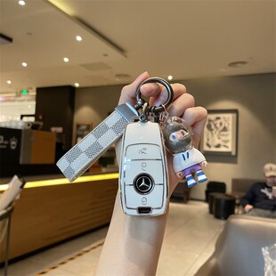 适用于奔驰钥匙套C级E级A级C200lC260LE300LGLA壳GLC包扣高档男女