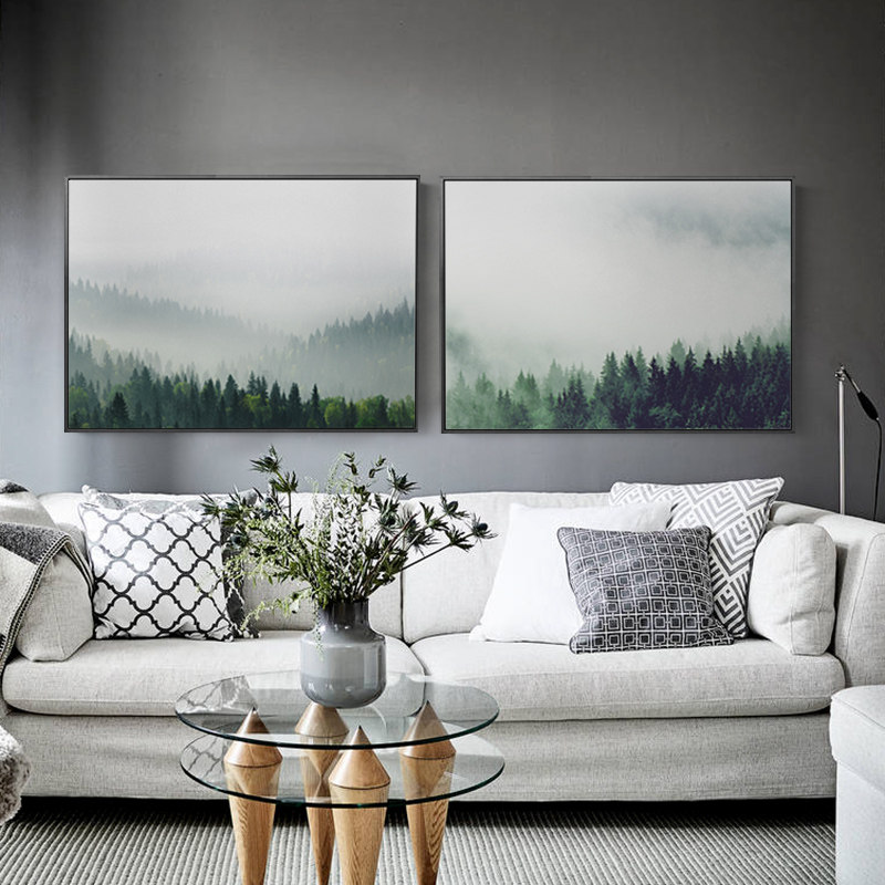 美森映象 北欧风景画客厅装饰画 沙发背景挂画餐厅玄关壁画卧室画,家居饰品,现代装饰画,淘宝优惠券,粉丝福利购,淘宝优惠卷