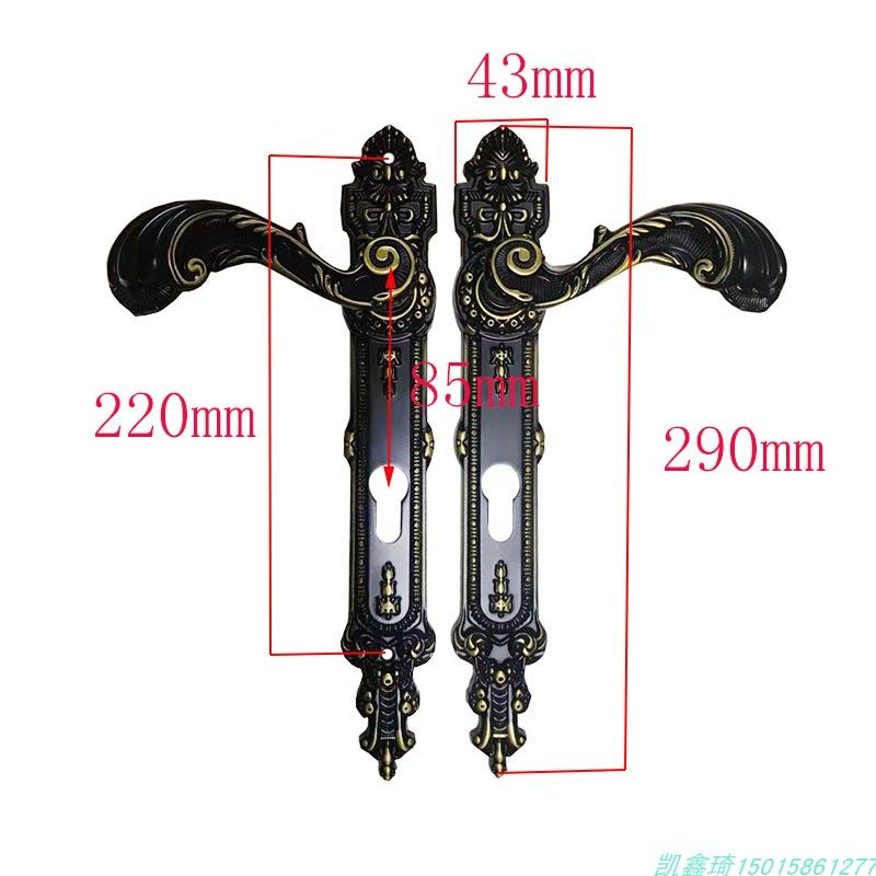 户外别墅不锈钢铝艺庭院双开大门锁铁艺门窄面边把手锌合金欧美式,基础建材,机械门锁,淘宝优惠券,粉丝福利购,淘宝优惠卷