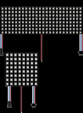 LED像素屏12V幻彩可编程WS2815走字广告屏RGB高亮软灯屏