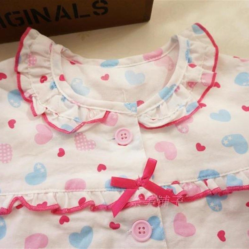 儿童夏季纯棉短袖七分短裤家居服女童无领薄款全棉纱布睡衣,童装/婴儿装/亲子装,家居服套装,淘宝优惠券,粉丝福利购,淘宝优惠卷