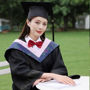 学士服文科大学生内搭毕业拍照礼服硕士工科理科研究生学士服