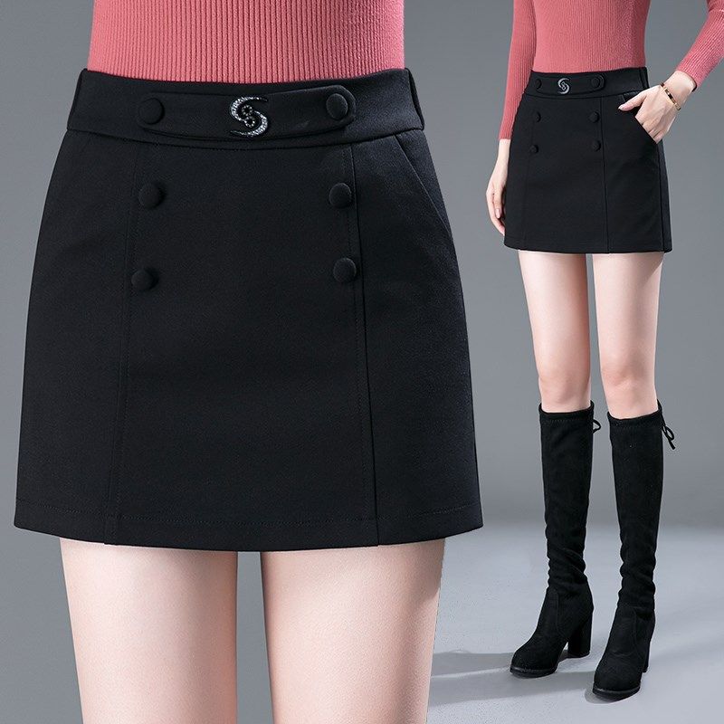 春款黑色裙裤弹力松紧腰大码宽松显瘦百搭西装短裤女妈妈外穿靴裤,女装/女士精品,休闲裤,淘宝优惠券,粉丝福利购,淘宝优惠卷