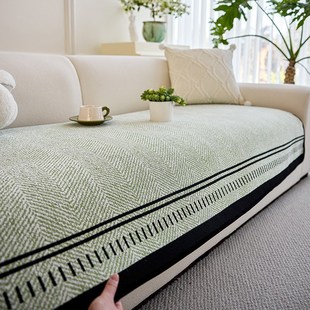 四季通用高级感皮沙发垫2025年新款一片式直排固定防滑坐垫子盖布