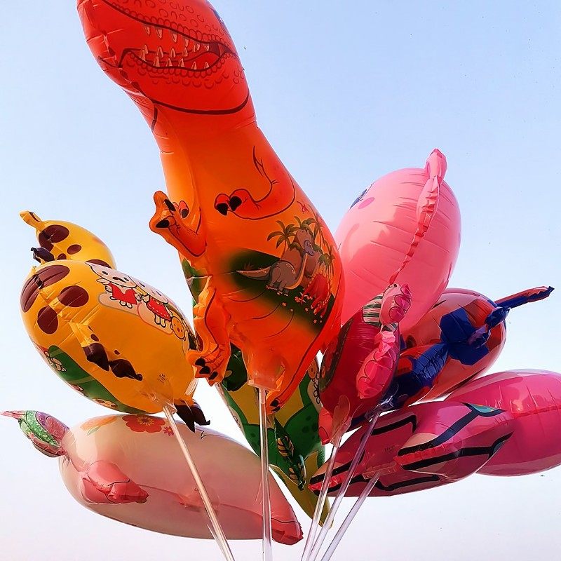 卡通大号夹片儿童气球地推 扫码充气托干气球 手持玩具气球带杆,节庆用品/礼品,气球,淘宝优惠券,粉丝福利购,淘宝优惠卷