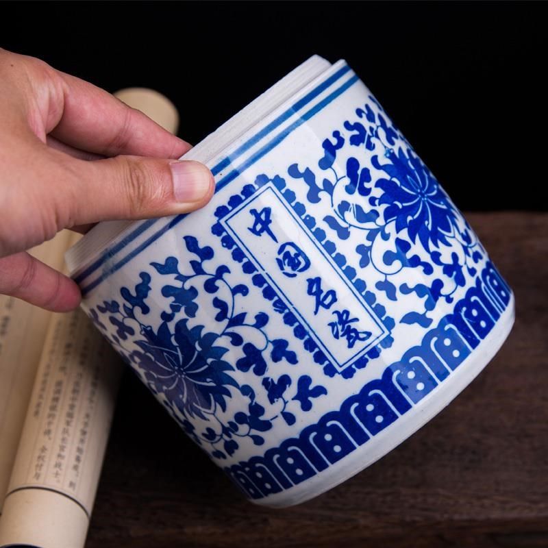 热销陶瓷茶叶罐密封罐家用存茶罐茶叶储存罐中式茶叶盒储茶罐空罐,厨房/烹饪用具,密封罐,淘宝优惠券,粉丝福利购,淘宝优惠卷