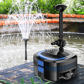 鱼池喷泉泵小型池塘过滤器UV灯室内鱼池喷泉装 饰鱼池循环假山喷泉