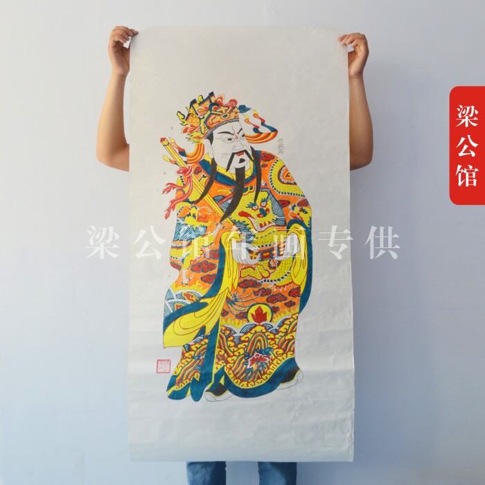 凤翔木版年画门神秦琼敬德武门神大幅面收藏送礼可装裱