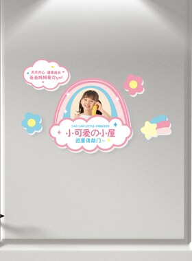 小公主房间装饰布置门贴挂牌 女孩儿童房创意卧室门墙面墙贴门牌