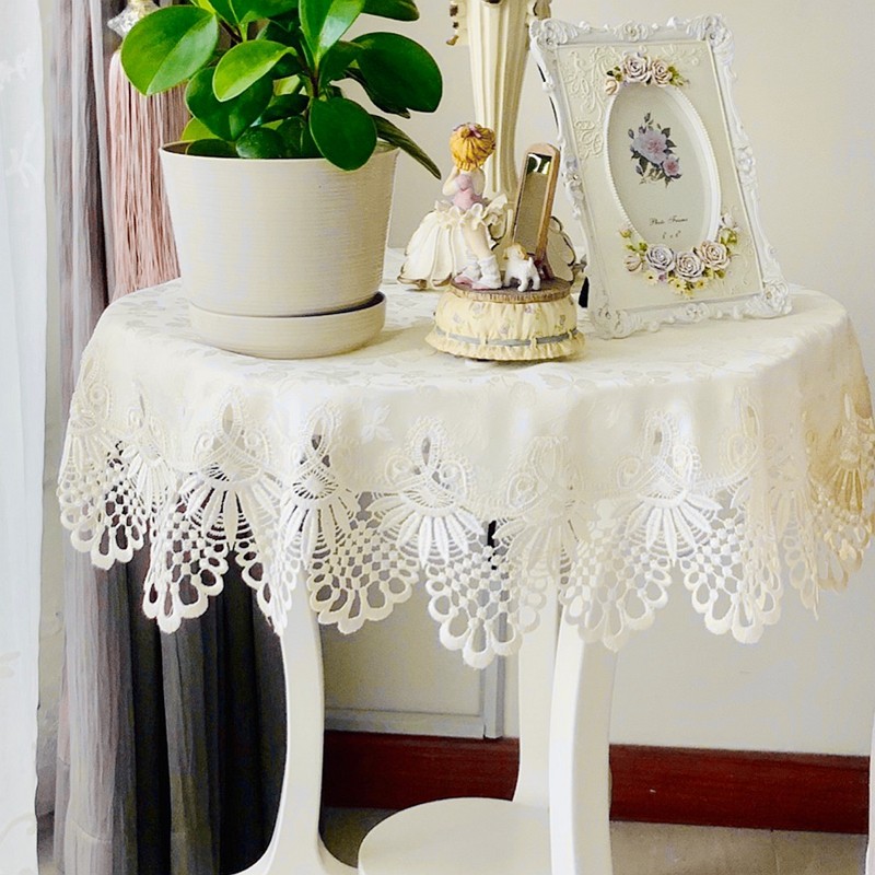 欧式蕾丝小圆茶几布圆桌布圆床头柜圆柜机盖巾阳台小圆桌家用桌布,居家布艺,桌布,淘宝优惠券,粉丝福利购,淘宝优惠卷