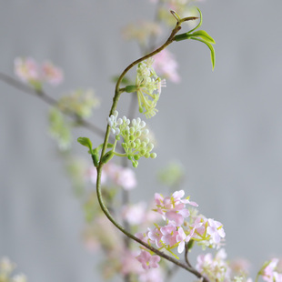 雪柳枝仿真花束家居客厅塑料花摆件假花花枝花艺摆设插花摄影道具