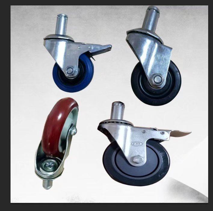 线网货架插杆轮PVC轮 静音轮 周转万向轮子防静电轮黑色3寸4寸5寸,基础建材,脚轮/万向轮,淘宝优惠券,粉丝福利购,淘宝优惠卷