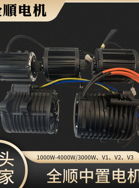 全顺电机中置总成齿轮2000W3000W电动车配件V1V2永磁无刷卡丁车