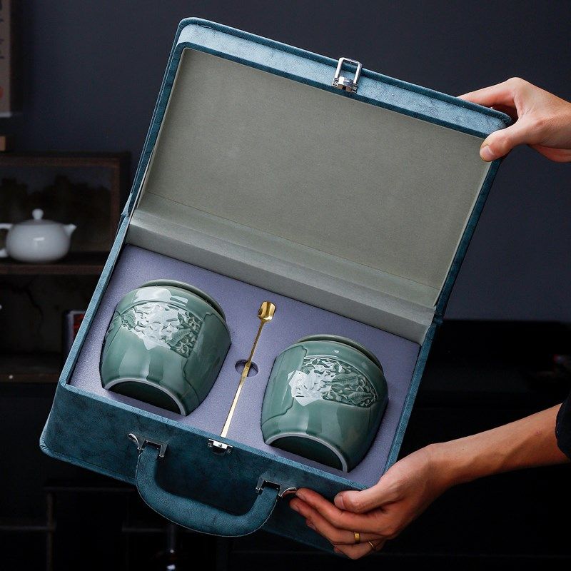 新款皮盒陶瓷罐包装普洱茶红茶黑茶乌龙茶绿茶通用空盒定制,包装,茶叶包装,淘宝优惠券,粉丝福利购,淘宝优惠卷