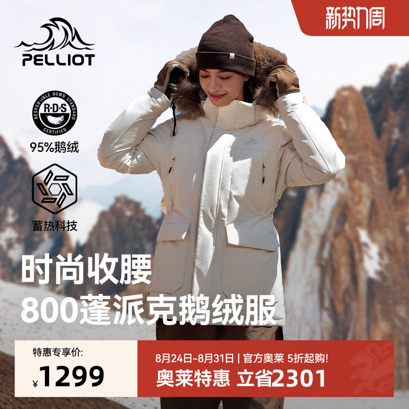 伯希和户外800蓬防风连帽羽绒服图片