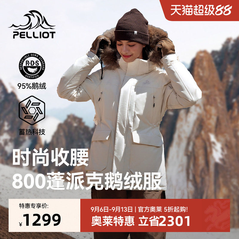伯希和户外800蓬防风连帽羽绒服图片