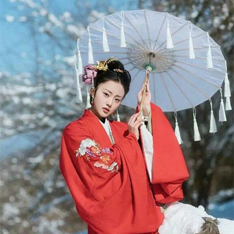 包邮舞蹈伞演出伞古典怀旧绸布diy油纸伞汉服伞纯白色伞 素面红伞,家居饰品,工艺伞,淘宝优惠券,粉丝福利购,淘宝优惠卷