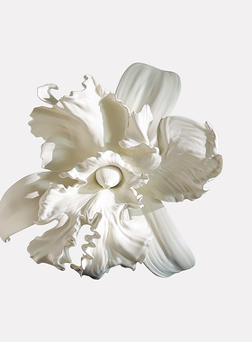 形上3D立体花朵雕塑装饰品摆件酒店服装店高级感法式玄关艺术品