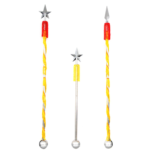 新宝指挥棒乐器鼓号队军乐队指挥铃不锈钢指挥杖2节螺纹双尺寸