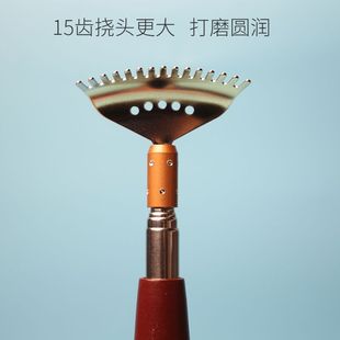 橡木手柄抓背神器不求人多功能伸缩抓背器滚珠按摩痒痒挠老头乐