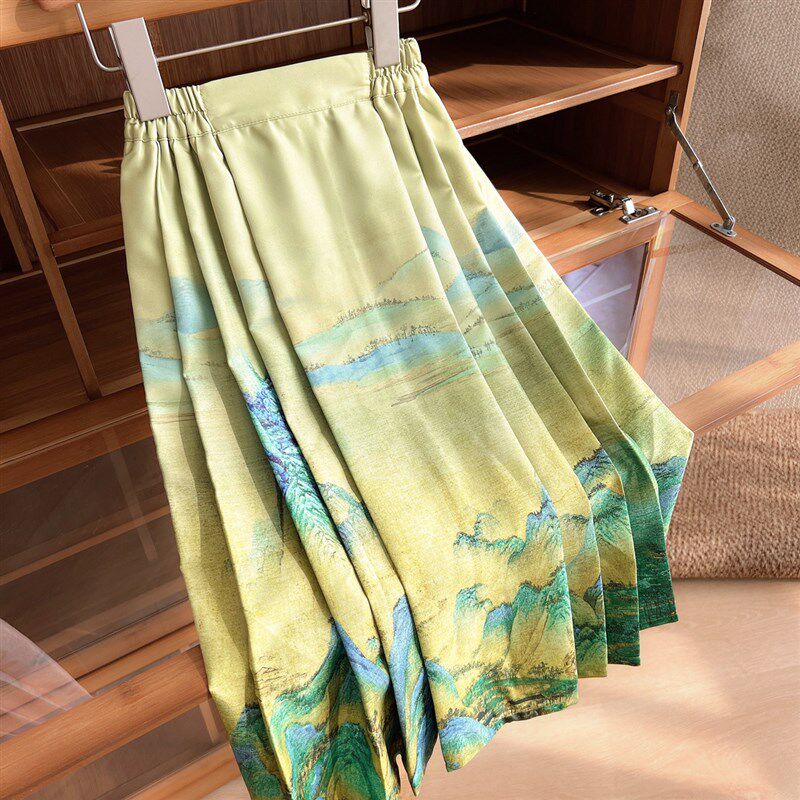 单件拍 儿童中式马面裙 女童立领珍珠扣衬衫 中大童衬衣 夏款童装