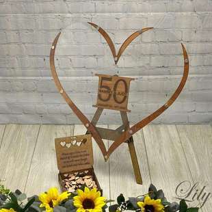 木质心形创意婚礼签名框为宾客留言簿个性透明结婚礼签名板本簿册