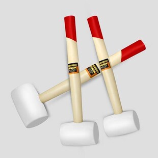 贴瓷砖专用工具白色橡胶皮锤木柄圆头防震动安装易碎料专用配套