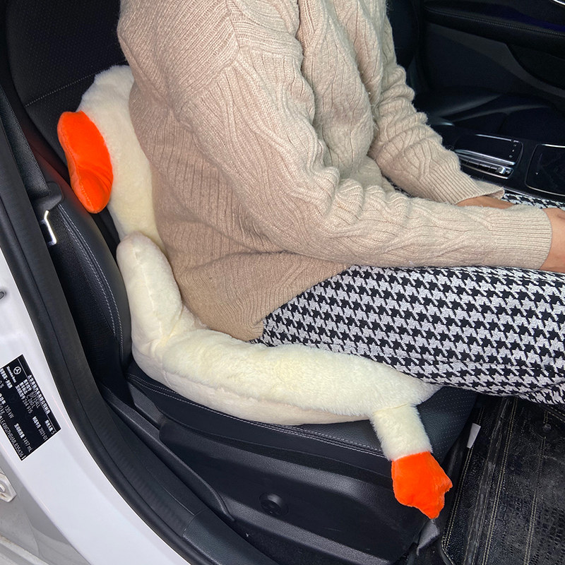 汽车坐垫创意可爱大白鹅靠垫腰垫四季通用网红毛绒座椅垫腰靠套装,汽车用品/电子/清洗/改装,腰靠,淘宝优惠券,粉丝福利购,淘宝优惠卷