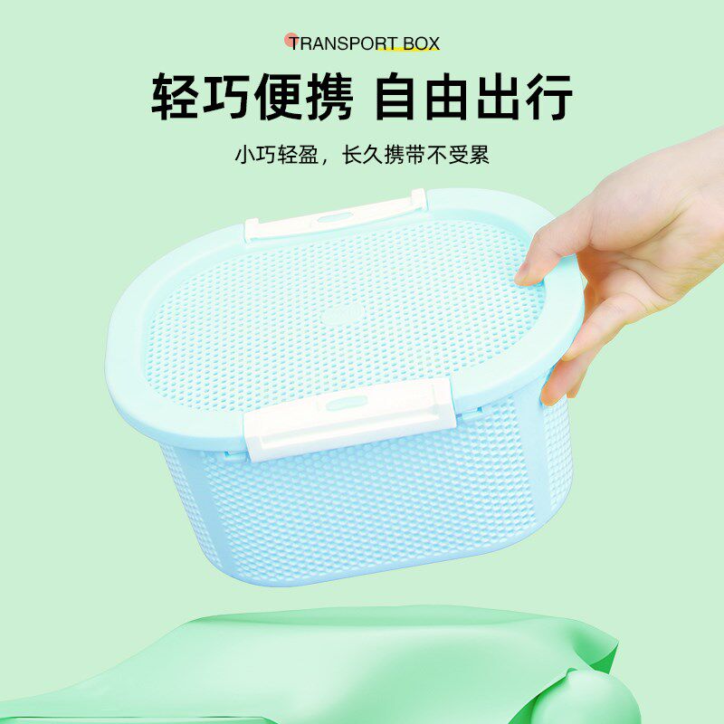 仓鼠外带透气运输笼子盒子花枝鼠金丝熊藤盒防摔抗压带孔运输笼