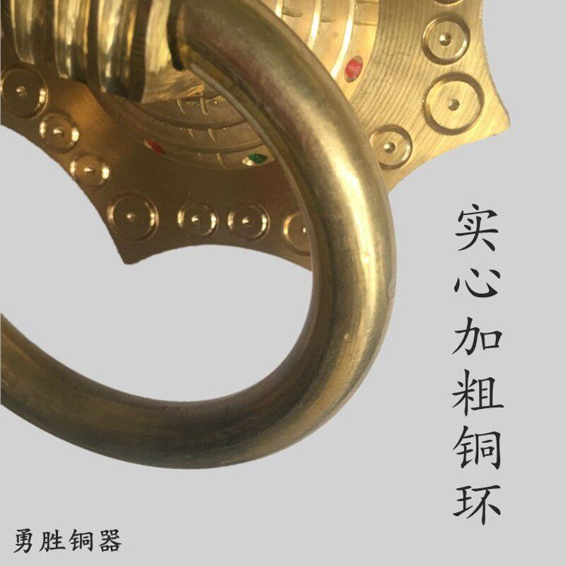 纯铜大门拉环敲门器老式门锁仿古纯铜拉手门铜饰八角拉手大门拉手