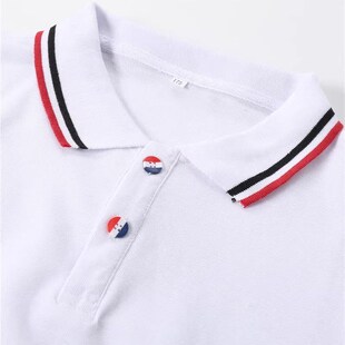 高中女生校服内搭打底衫短袖t恤男生白色polo棉中小学生班服夏季